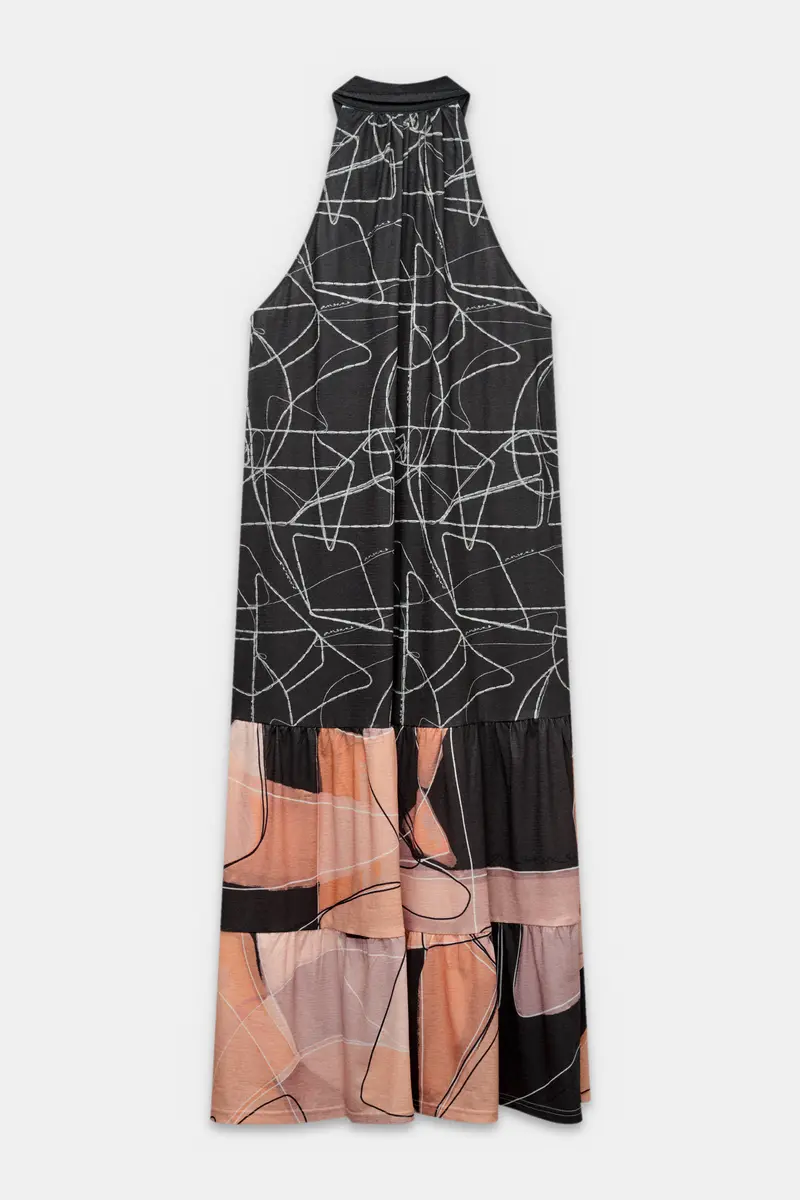 Vestido sin mangas estampado