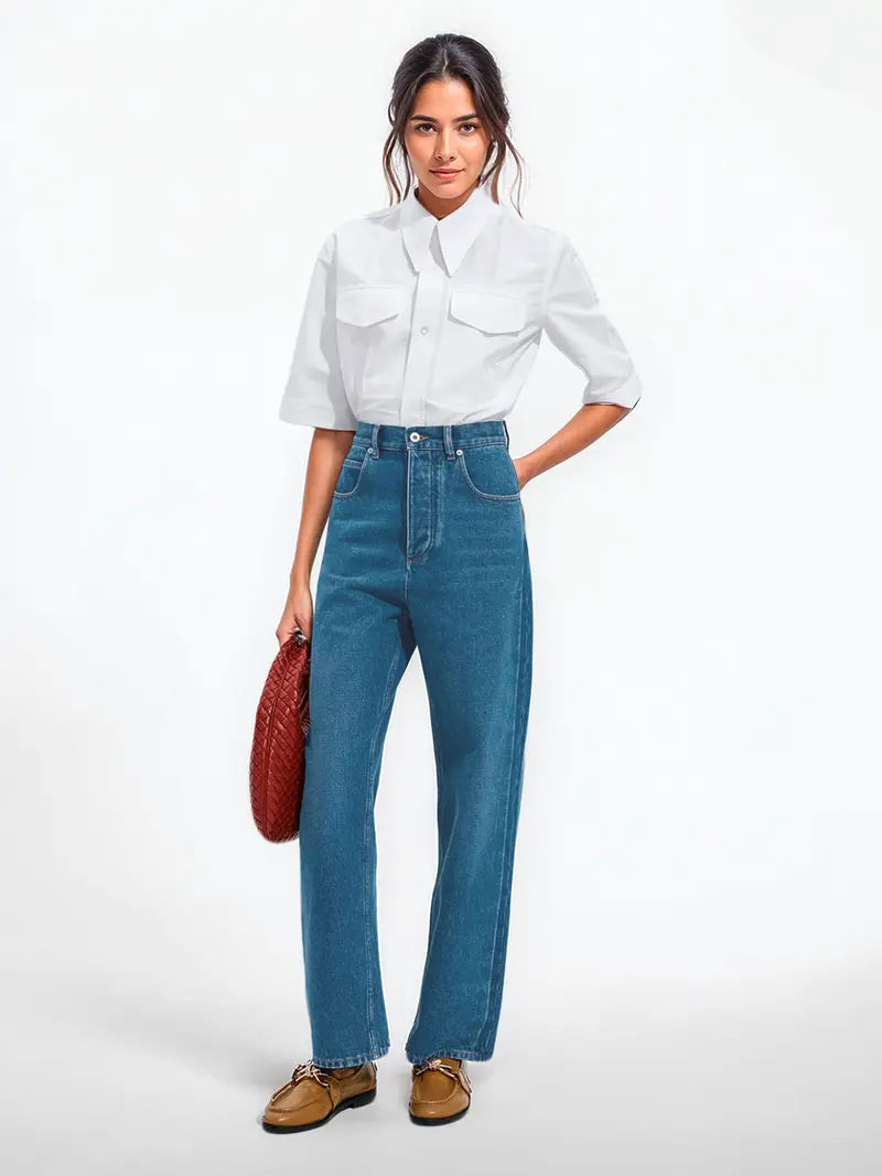 Wide leg jeans
