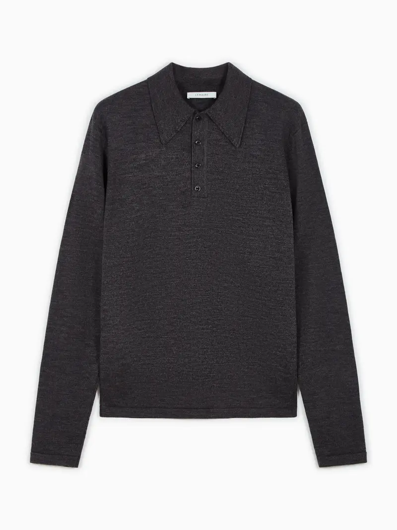 Wool polo shirt