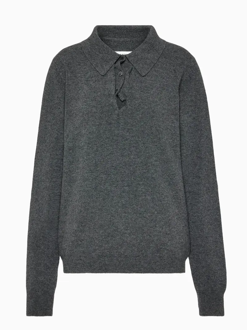Wool polo shirt