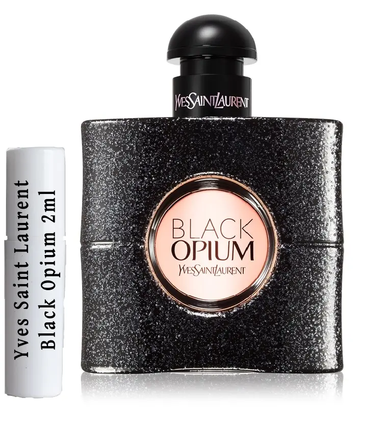 Yves Saint Laurent Black Opium muestra de perfume