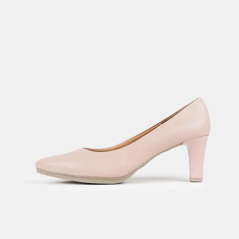 Zapatos de tacón 6.5cm de piel nude Tania