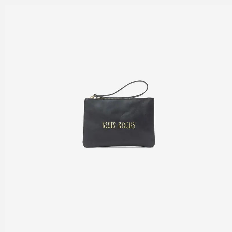 Zipper "Mum Rocks" Black